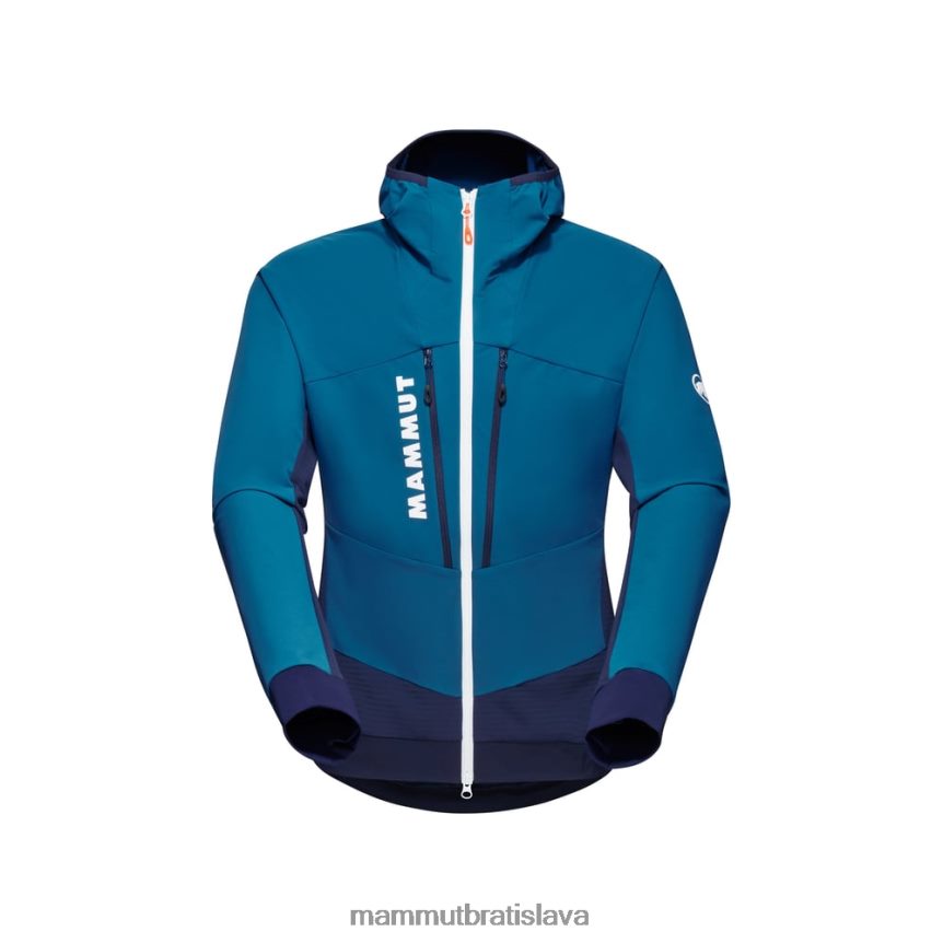 sk Mammut oblečenie muži aenergy so hybridná bunda s kapucňou hlboký ľad-morský T4LB6J663