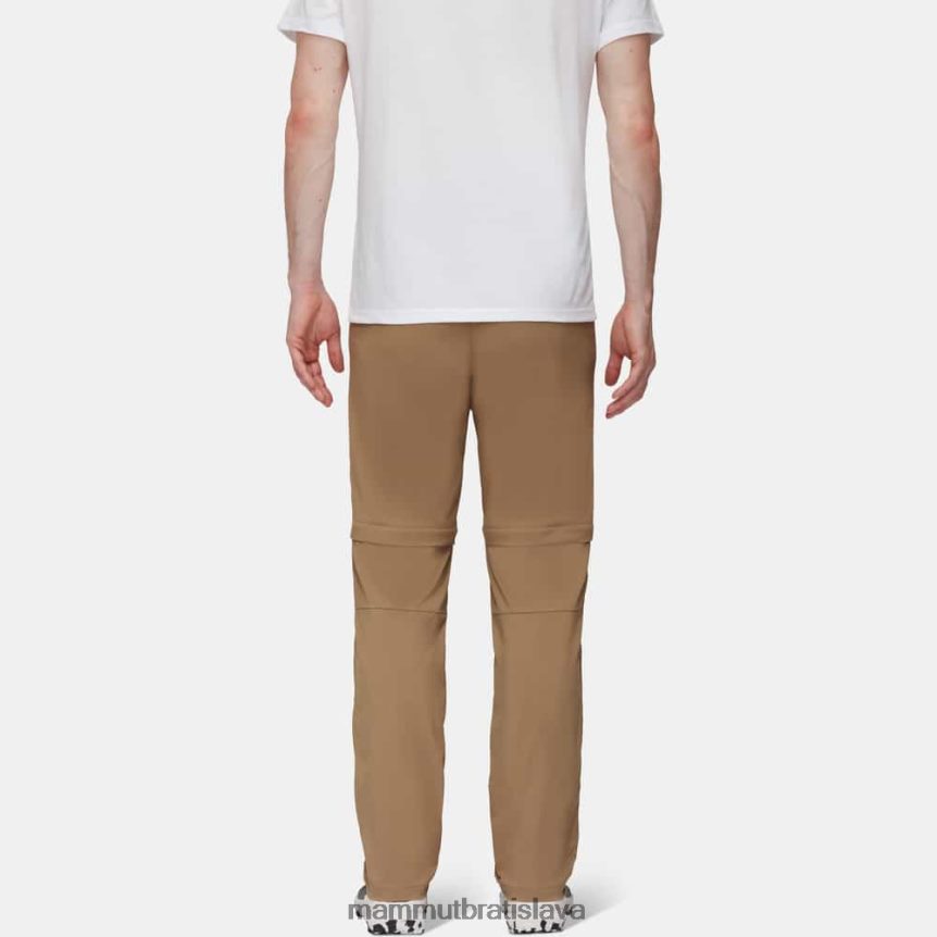 sk Mammut oblečenie muži turistické nohavice so zipsom tmavý piesok T4LB6J1125