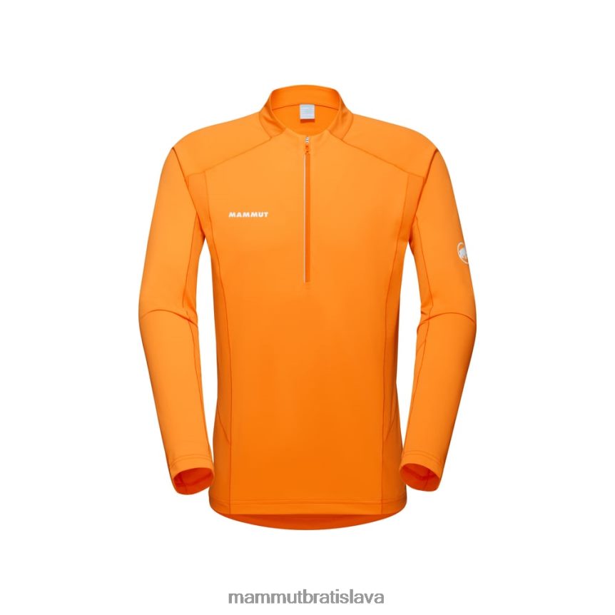 sk Mammut oblečenie muži aenergy fl polovičný zips s dlhým rukávom mandarinka-tmava mandarinka T4LB6J851