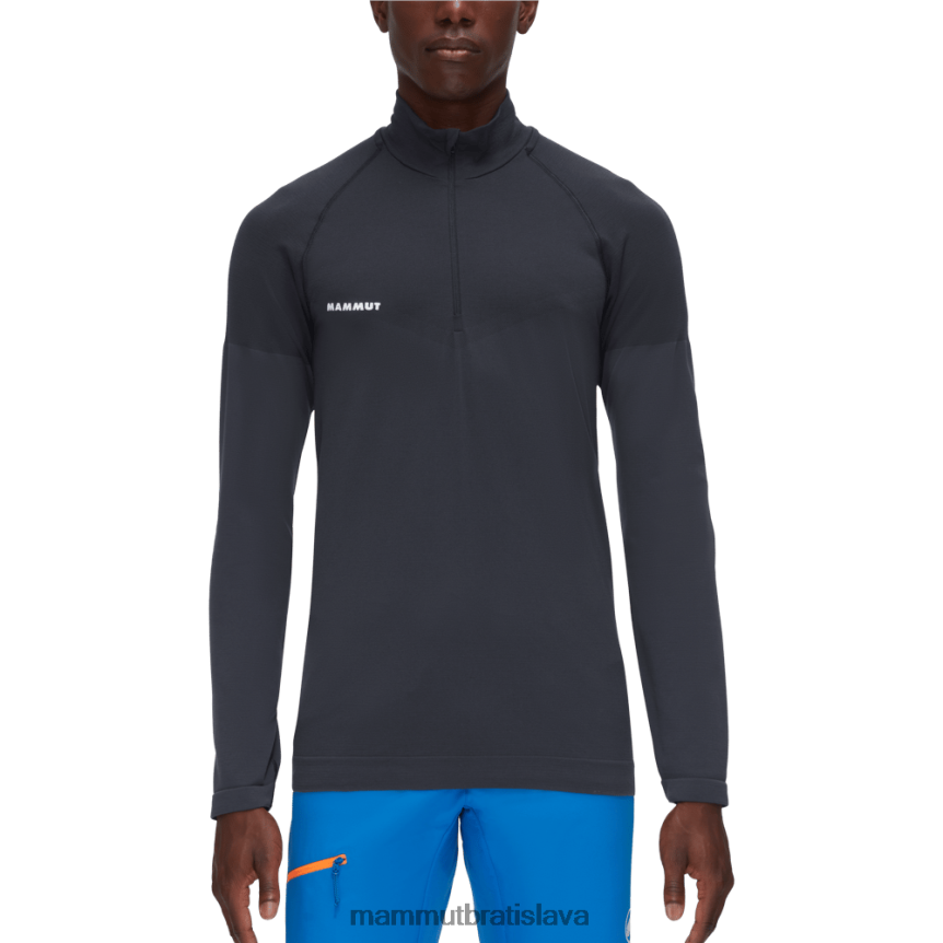 sk Mammut oblečenie muži trift polovičný zips s dlhým rukávom čierna T4LB6J223