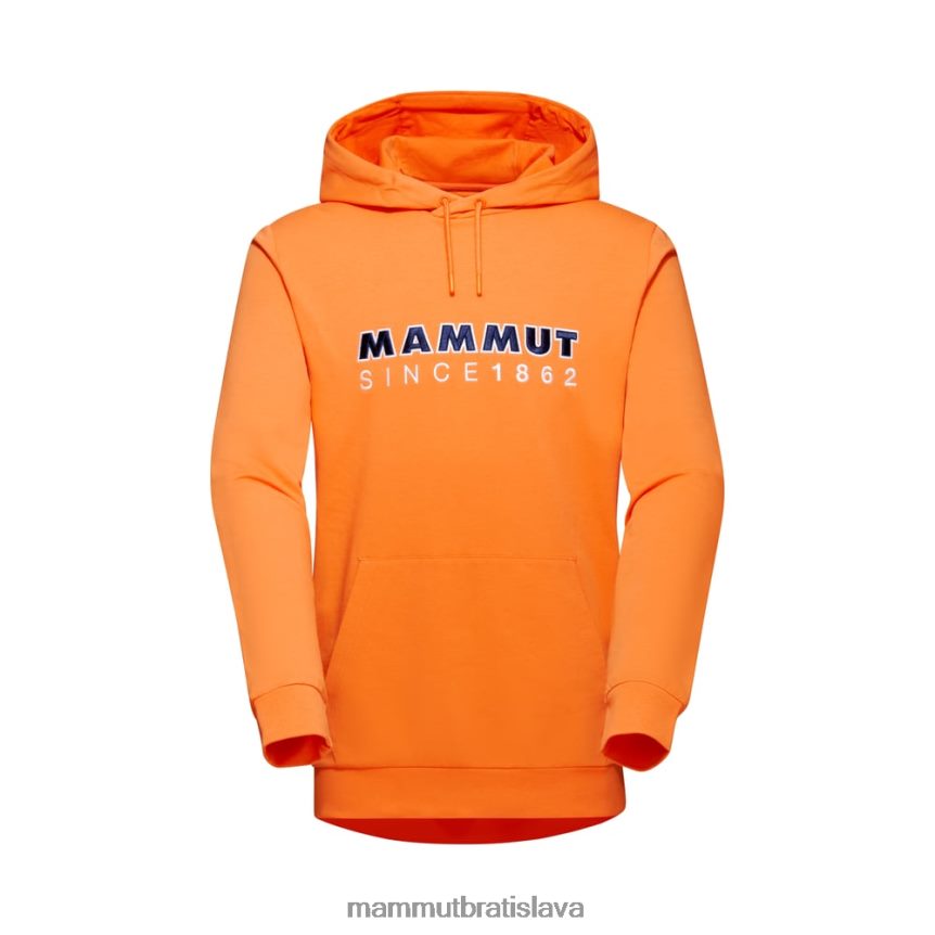 sk Mammut oblečenie muži logo s kapucňou ml tmavá mandarínka T4LB6J1111