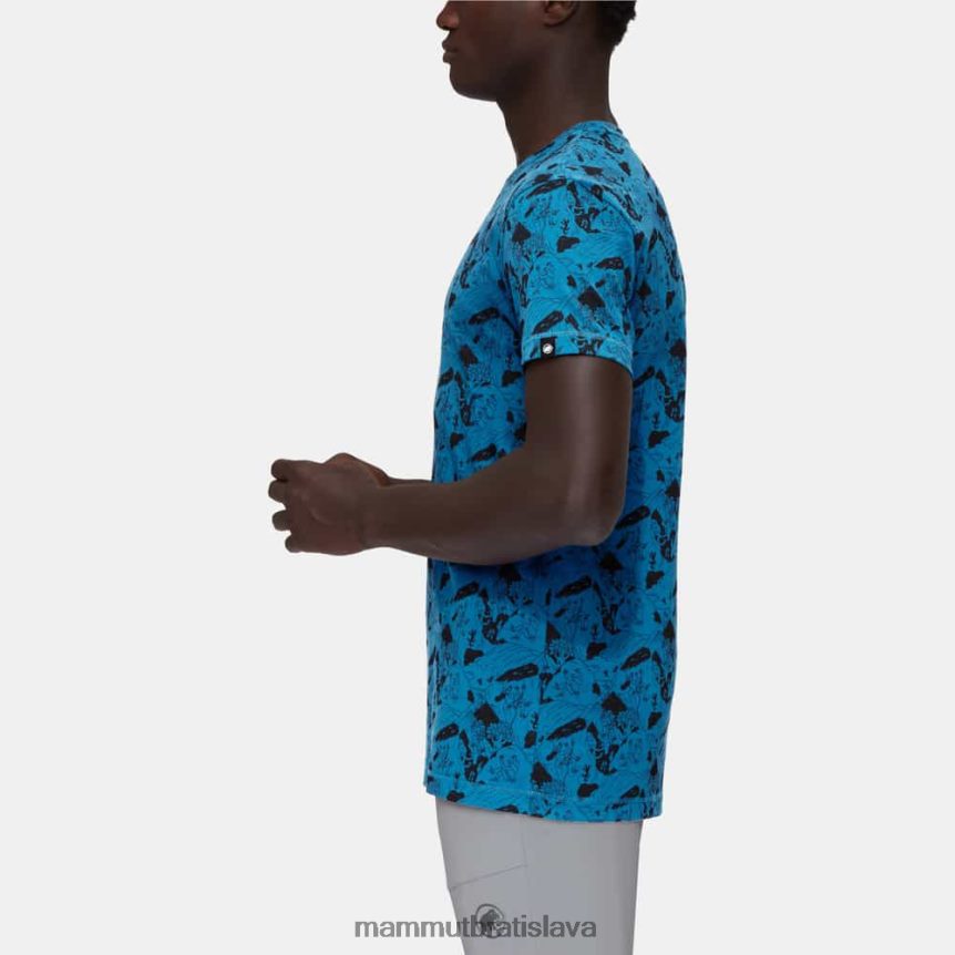 sk Mammut oblečenie muži massone t-shirt lezecká scéna hlboká ľadovo čierna T4LB6J1108