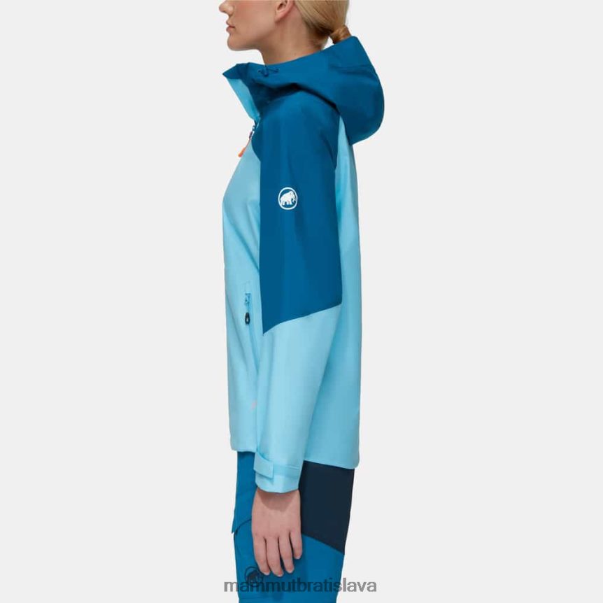 sk Mammut oblečenie ženy sprostredkovať prehliadku s bundou s kapucňou chladný modrý hlboký ľad T4LB6J747