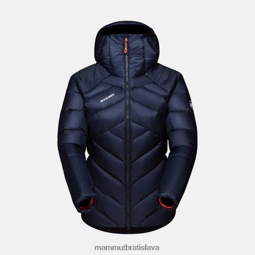 sk Mammut oblečenie ženy taiss v bunde s kapucňou morská čierna T4LB6J690