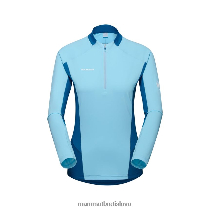 sk Mammut oblečenie ženy aenergy fl polovičný zips s dlhým rukávom chladný modrý hlboký ľad T4LB6J848