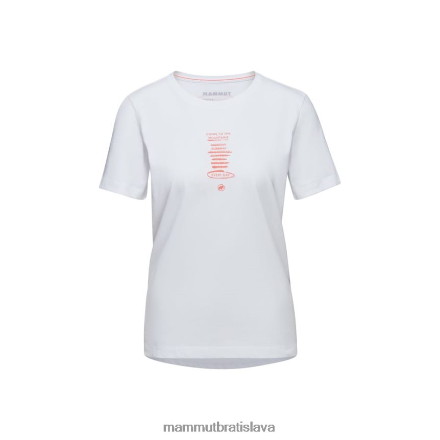 sk Mammut oblečenie ženy jadrové tričko každý deň biely T4LB6J1098