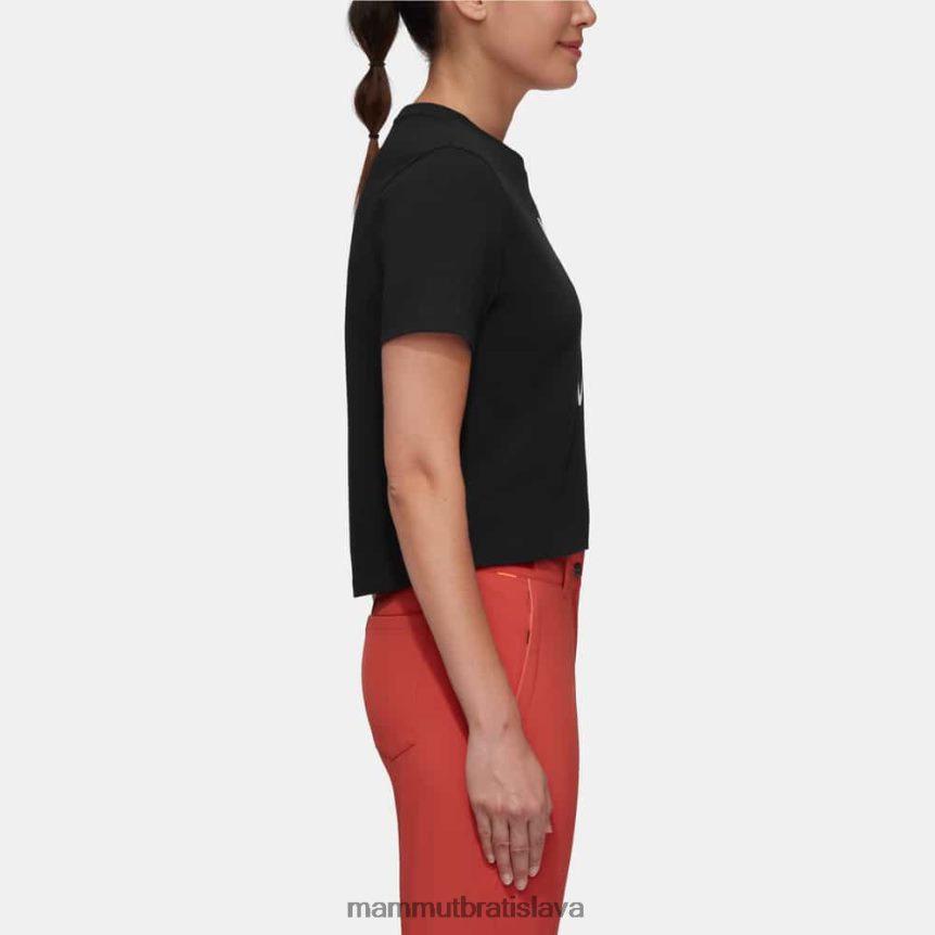sk Mammut oblečenie ženy massone t-shirt cropped lettering čierna T4LB6J250